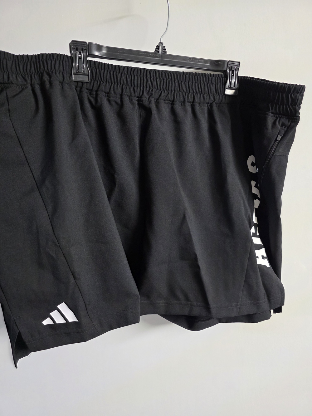 Adidas Women's  Black Athletic Training Shorts with White Logos Size 3X